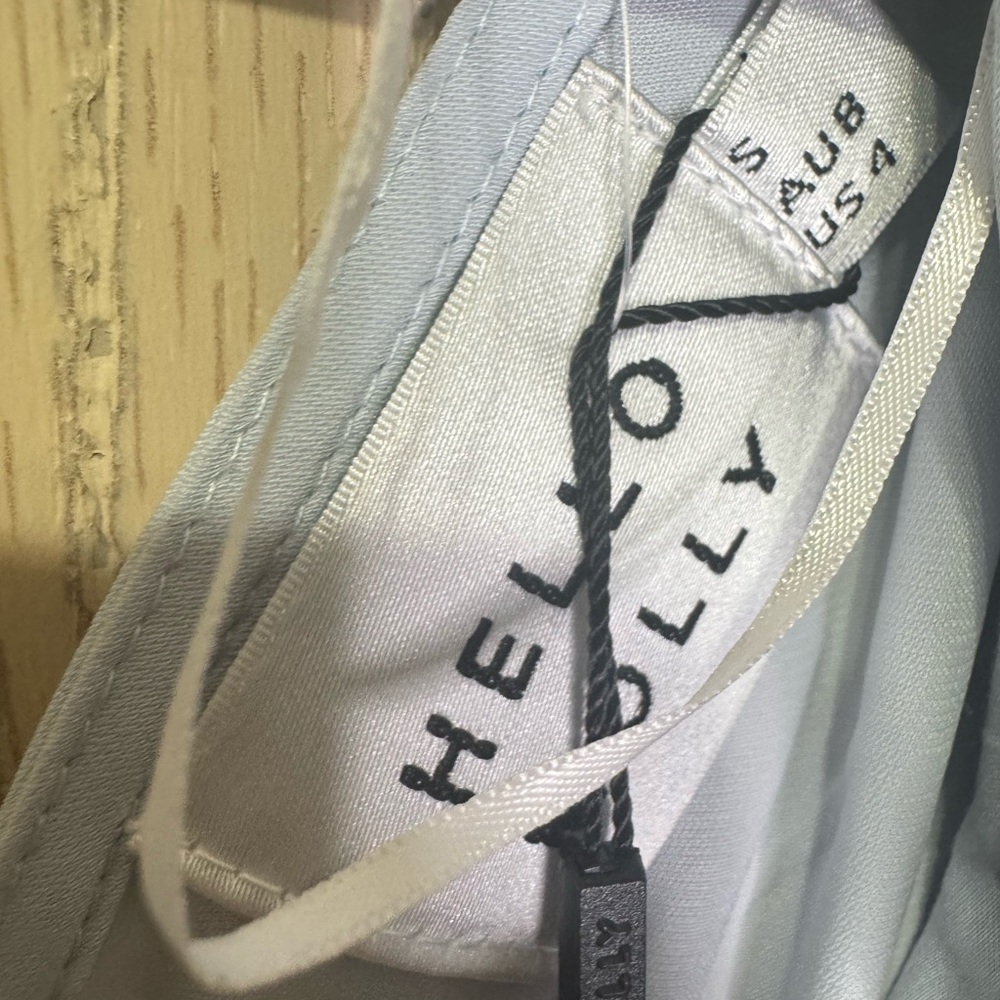 Hello Molly Light Blue Ruched One-Shoulder Dress - Picture 10 of 13